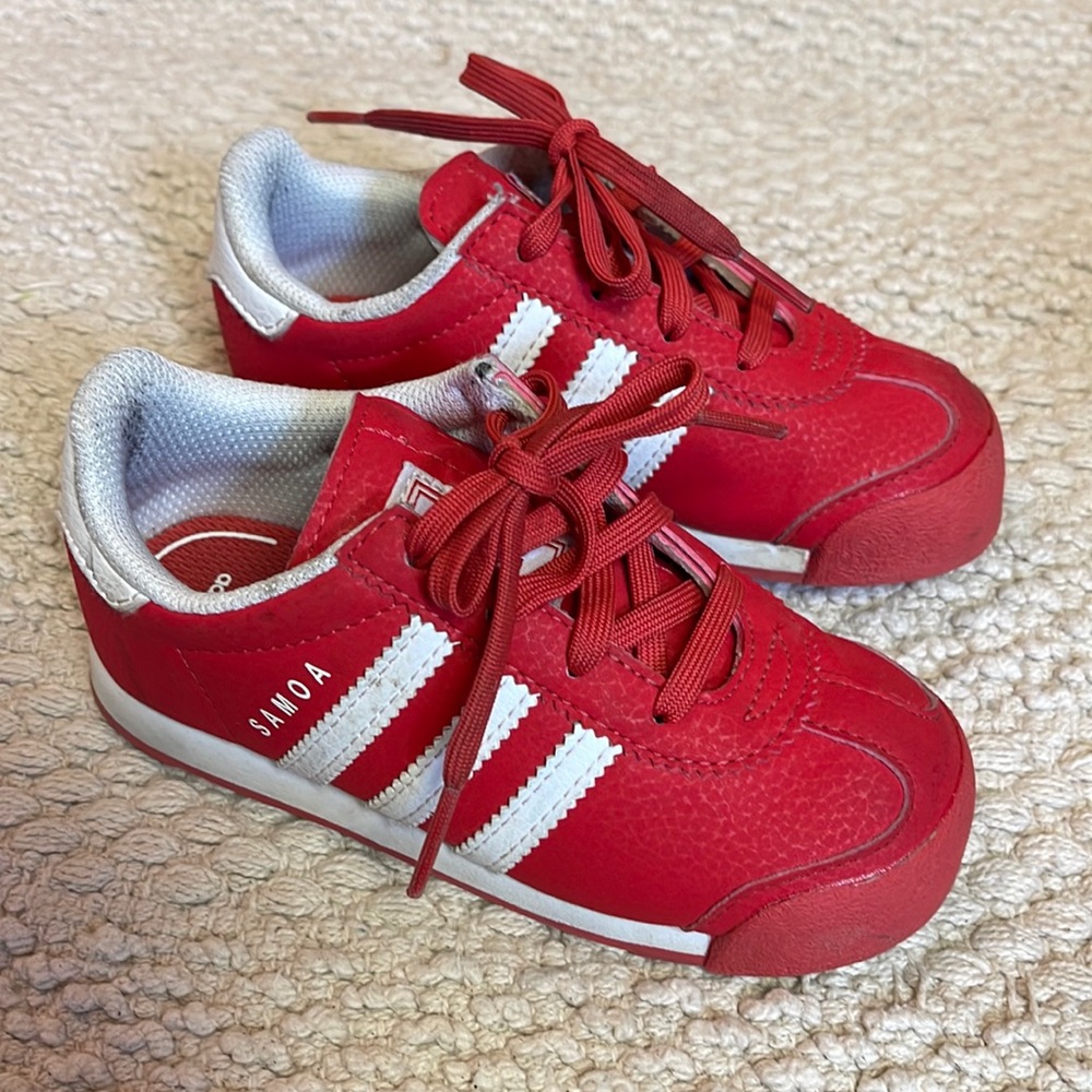 Adidas boys sneakers. Red size 9.